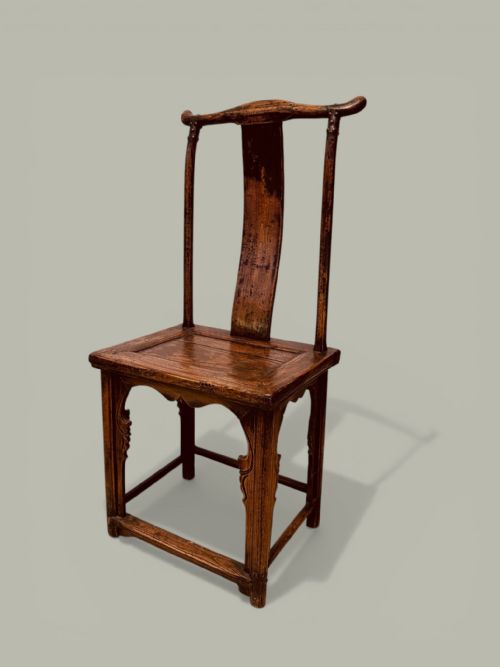 CHINESE LAMP HANGER CHAIRS PAIR IN ELM C1880 - ADDITIONAL PHOTO 1