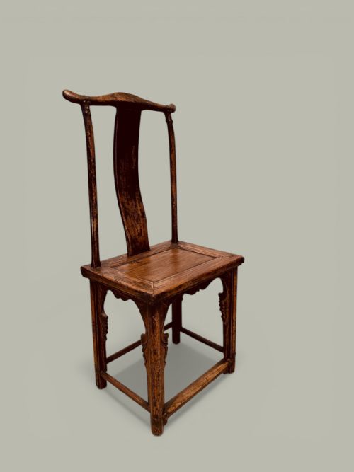 CHINESE LAMP HANGER CHAIRS PAIR IN ELM C1880 - ADDITIONAL PHOTO 2