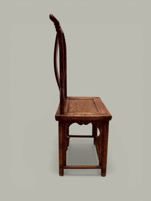 CHINESE LAMP HANGER CHAIRS PAIR IN ELM C1880 - ADDITIONAL PHOTO 3