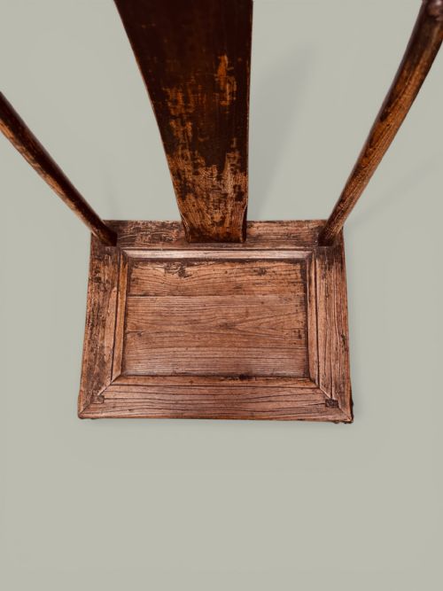 CHINESE LAMP HANGER CHAIRS PAIR IN ELM C1880 - ADDITIONAL PHOTO 5