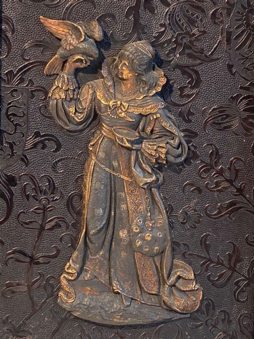 PAIR OF WHITE METAL AND GILDED BRONZE RELIEF PLAQUES WITH 17C FIGURES - ADDITIONAL PHOTO 5