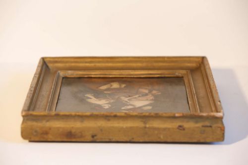 OIL PAINTING LADIES ON ZINC PANEL 19TH C VICTORIAN - ADDITIONAL PHOTO 11