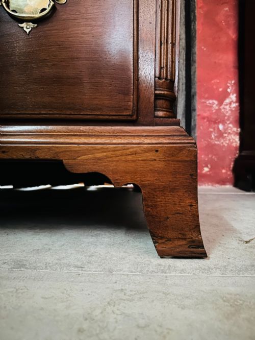 TALL GRADUATED CHEST OF DRAWERS IN WALNUT C1850 - ADDITIONAL PHOTO 4