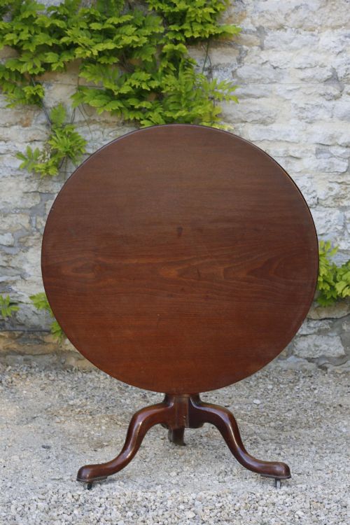 English Tilt-top Tripod Mahogany Table Antique George Iii, Circa 1780