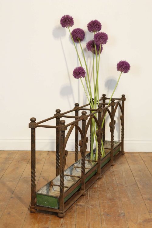 Impressive Ornate Victorian Gothic Revival Country House Wrought Iron Umbrella Stand