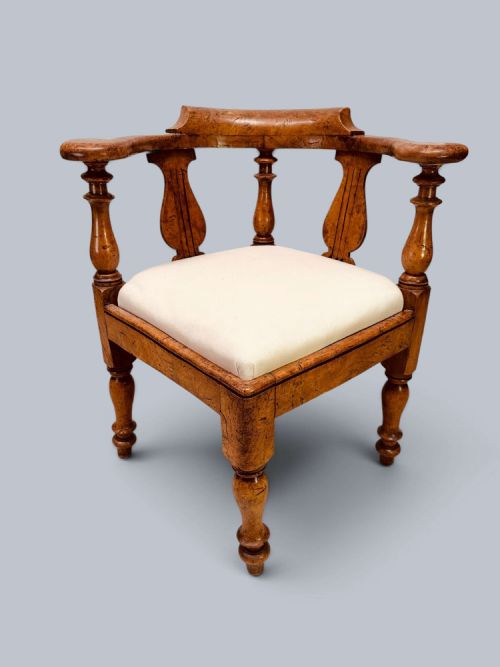 Corner Chair in Burr Elm, C 1870