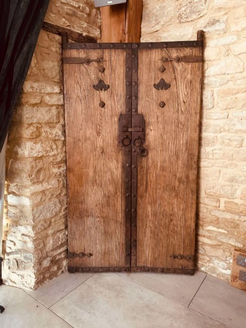 Reclaimed Chinese Locust Wood (Elm)  Doors, Shanxi C1890
