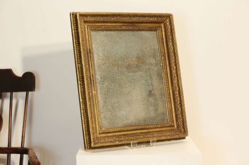 19th Century French Distressed Giltwood Mirror, circa 1870
