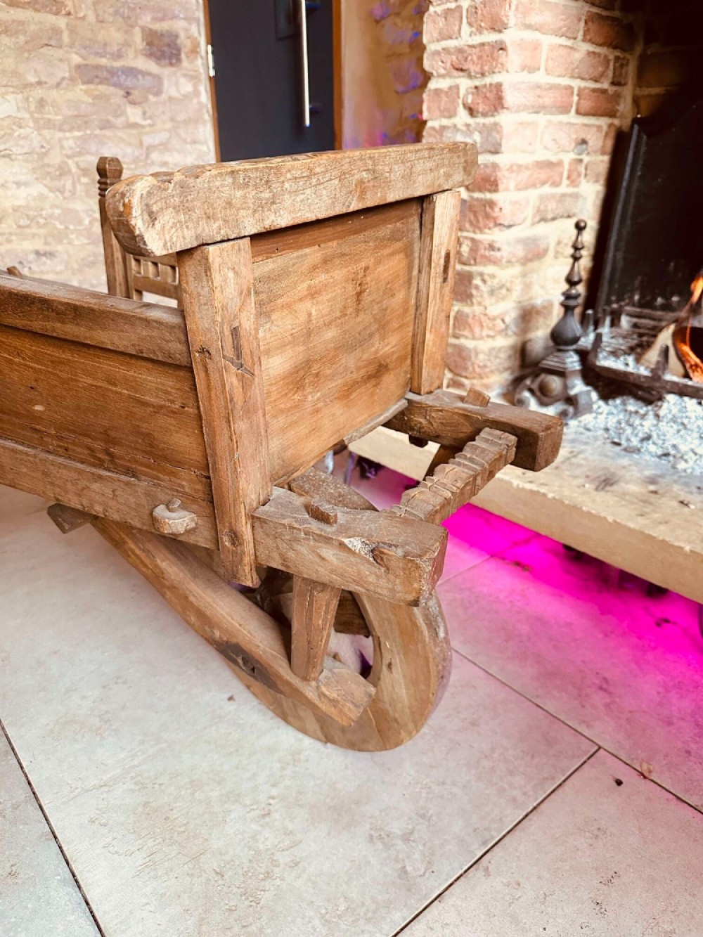 CHINESE TRADER’S WHEELBARROW IN ELM & BEECH C1900 View V