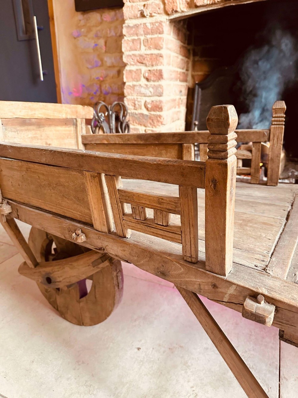 CHINESE TRADER’S WHEELBARROW IN ELM & BEECH C1900 View IX