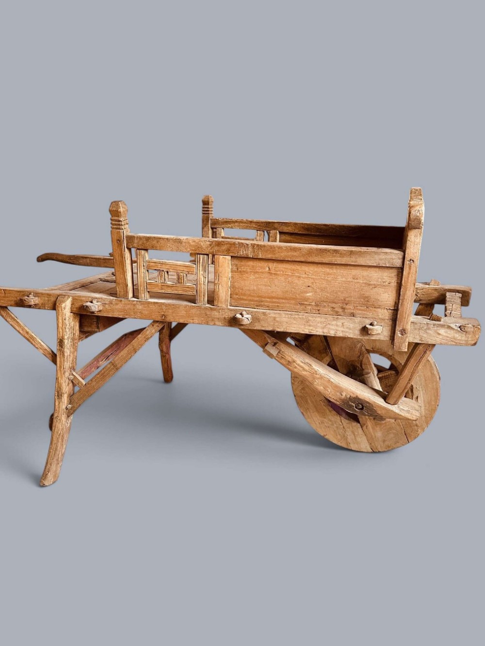 CHINESE TRADER’S WHEELBARROW IN ELM & BEECH C1900 View XV