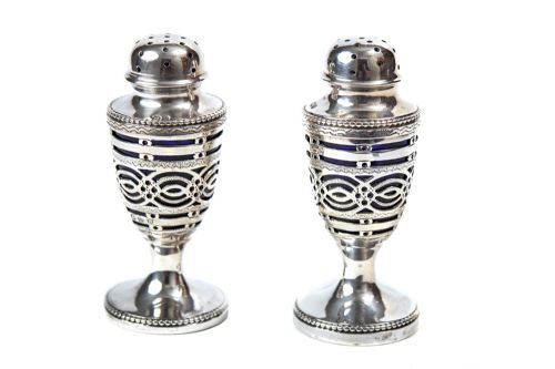 Attractive Pair of Victorian Silver Pepperettes