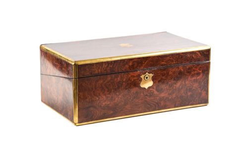 Quality Antique Figured Walnut Writing Box