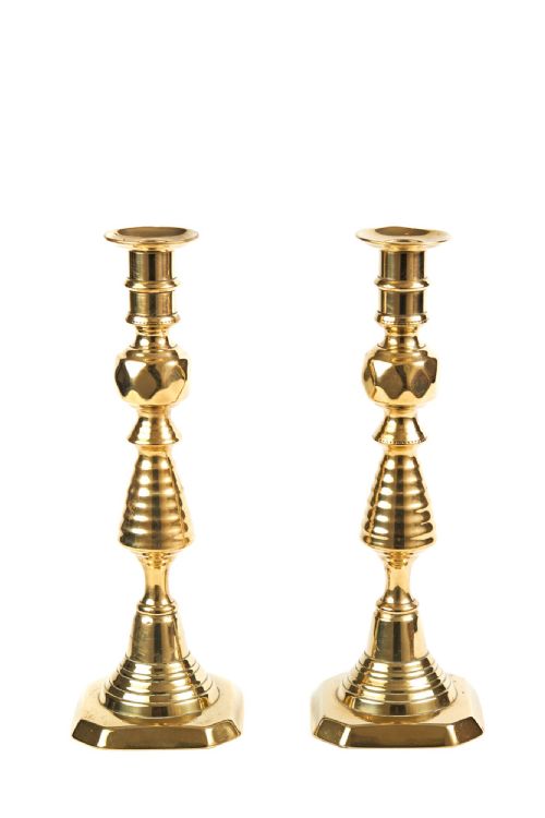 Pair of Victorian Brass Candlesticks