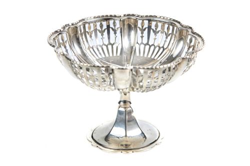 Antique Silver Pedestal Bon Bon Dish