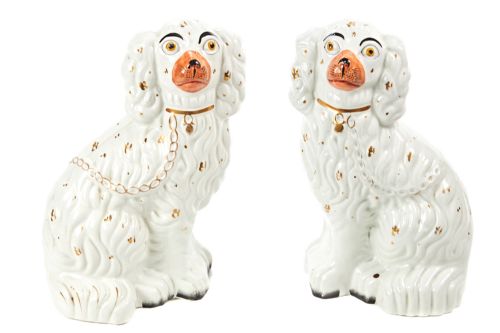 Pair of Antique Staffordshire Dogs