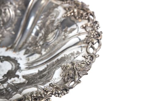 ANTIQUE SILVER PLATED CAKE BASKET - ADDITIONAL PHOTO 2