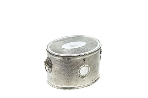 Antique Victorian Silver Plated Tea Caddy