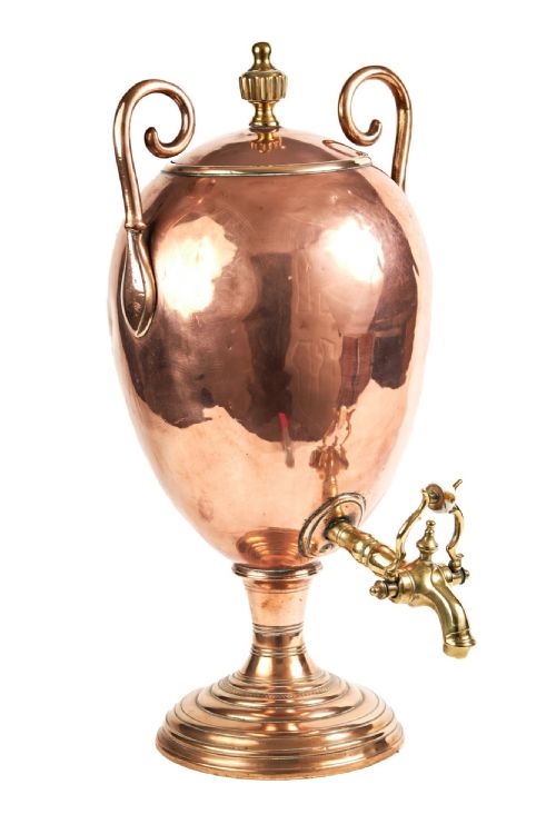 Antique Georgian Copper & Brass Tea Urn