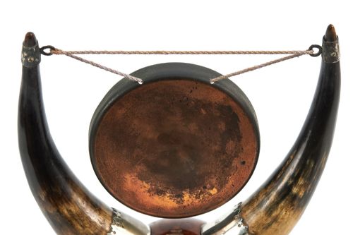 ANTIQUE COW HORN TABLE GONG - ADDITIONAL PHOTO 4