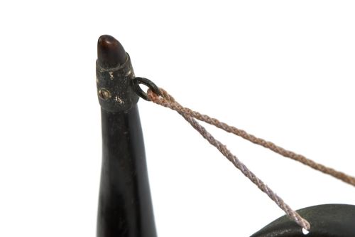 ANTIQUE COW HORN TABLE GONG - ADDITIONAL PHOTO 1