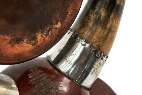 ANTIQUE COW HORN TABLE GONG - ADDITIONAL PHOTO 2