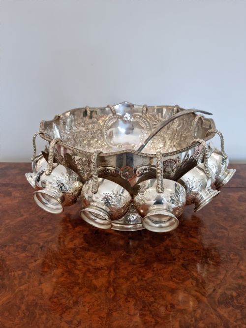 Antique Edwardian Silver Plated Punch Bowl