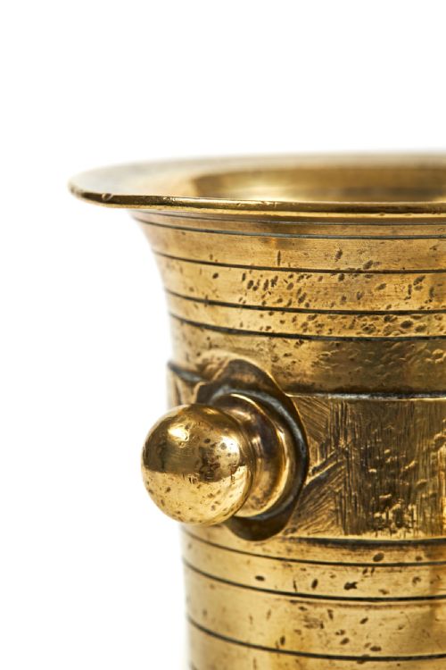 ANTIQUE BRASS PESTLE MORTAR - ADDITIONAL PHOTO 5