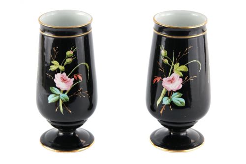 PAIR OF ANTIQUE VICTORIAN PORCELAIN VASES - ADDITIONAL PHOTO 2