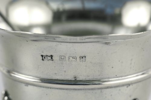 PAIR OF ANTIQUE SILVER SALTS - ADDITIONAL PHOTO 4