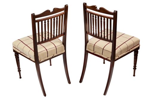 ANTIQUE PAIR OF QUALITY MAHOGANY SIDE CHAIRS - ADDITIONAL PHOTO 3