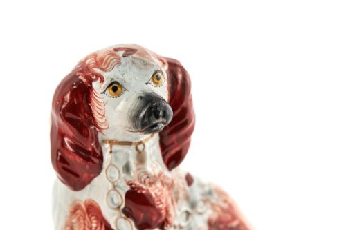 ANTIQUE PAIR OF STAFFORDSHIRE DOGS - ADDITIONAL PHOTO 1