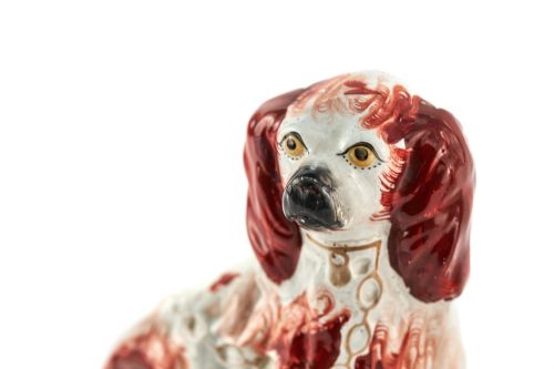 ANTIQUE PAIR OF STAFFORDSHIRE DOGS - ADDITIONAL PHOTO 5