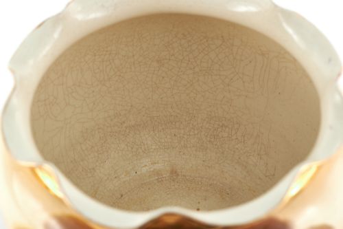 ANTIQUE POTTERY JARDINIER - ADDITIONAL PHOTO 2