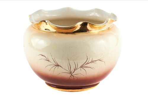 ANTIQUE POTTERY JARDINIER - ADDITIONAL PHOTO 3