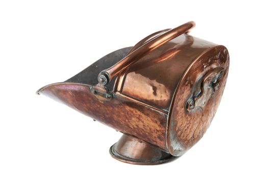 ANTIQUE COPPER COAL SCUTTLE - ADDITIONAL PHOTO 3
