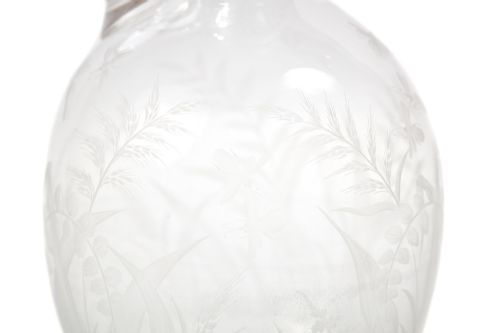 ANTIQUE 19TH CENTURY ENGRAVED JUG - ADDITIONAL PHOTO 2