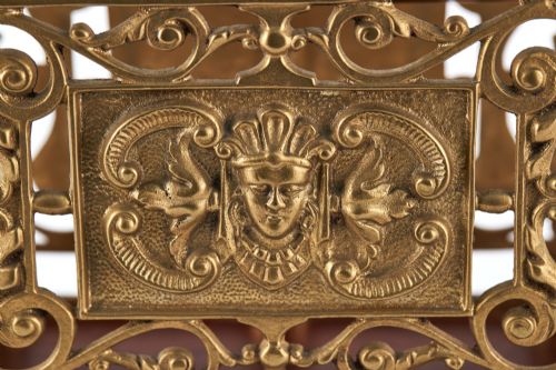 QUALITY ANTIQUE BRASS MAGAZINE RACK - ADDITIONAL PHOTO 2