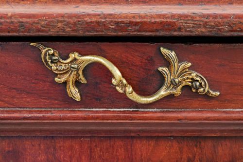 ANTIQUE CARVED MAHOGANY COAL BOX - ADDITIONAL PHOTO 5