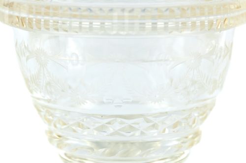ANTIQUE CUT GLASS JAR - ADDITIONAL PHOTO 3