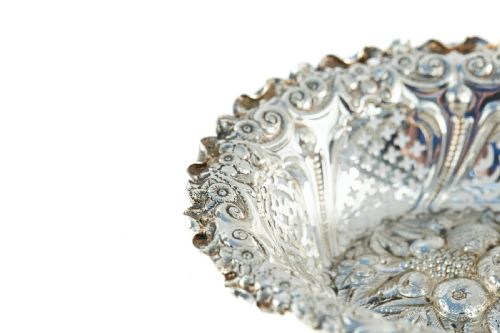 ANTIQUE VICTORIAN SILVER BON BON DISH - ADDITIONAL PHOTO 5
