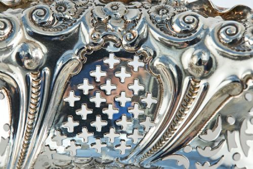 ANTIQUE VICTORIAN SILVER BON BON DISH - ADDITIONAL PHOTO 6