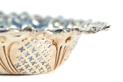 ANTIQUE VICTORIAN SILVER BON BON DISH - ADDITIONAL PHOTO 7