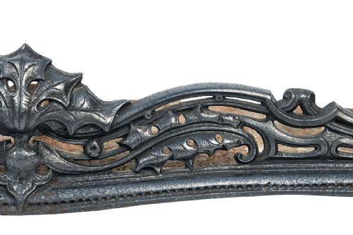 FANTASTIC ANTIQUE GEORGIAN CAST IRON FIRE FENDER - ADDITIONAL PHOTO 7