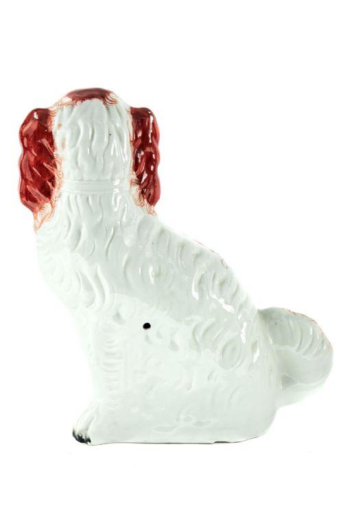 LARGE PAIR OF ANTIQUE STAFFORDSHIRE DOGS - ADDITIONAL PHOTO 8