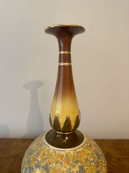 WONDERFUL QUALITY LARGE ANTIQUE DOULTON VASE - ADDITIONAL PHOTO 3