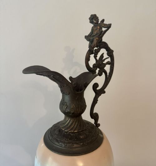 UNUSUAL LARGE ANTIQUE VICTORIAN EWER - ADDITIONAL PHOTO 4