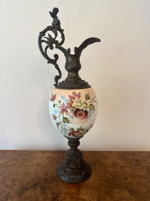UNUSUAL LARGE ANTIQUE VICTORIAN EWER - ADDITIONAL PHOTO 3