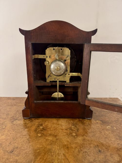 STUNNING QUALITY ANTIQUE 19TH CENTURY MAHOGANY BRACKET CLOCK - ADDITIONAL PHOTO 1