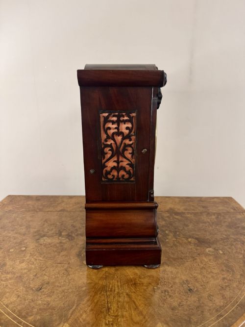 STUNNING QUALITY ANTIQUE 19TH CENTURY MAHOGANY BRACKET CLOCK - ADDITIONAL PHOTO 2